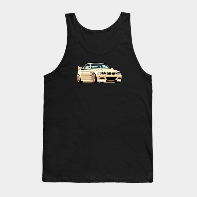 Beige BMW E46 M3 Tank Top by carshirts 